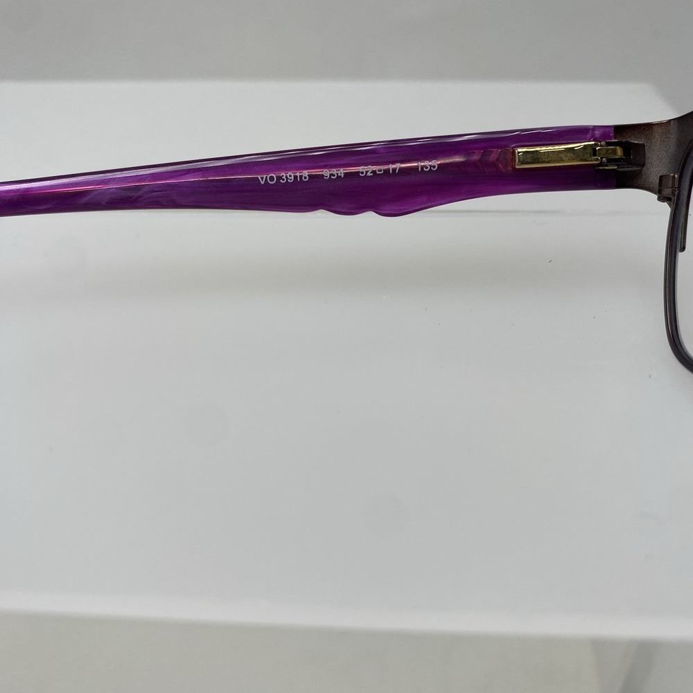 Vogue Eyeglasses FRAMES ONLY VO3918 Cat Eye 52-17-135 Black Purple 246 - Picture 14 of 16